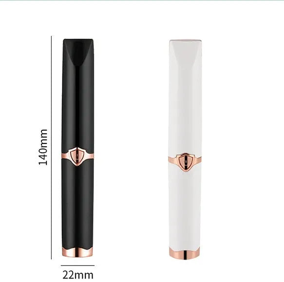 Rechargeable electric heated eyelash curler with 360 rotating comb in black
