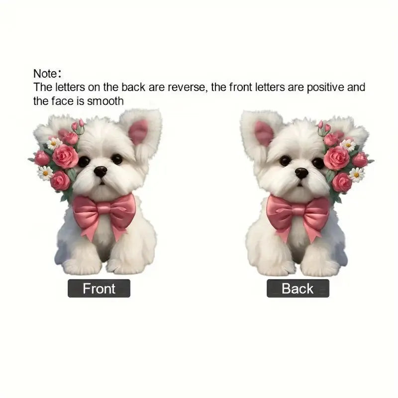 Acrylic cartoon-design car pendant hanging accessory for vehicle interior.