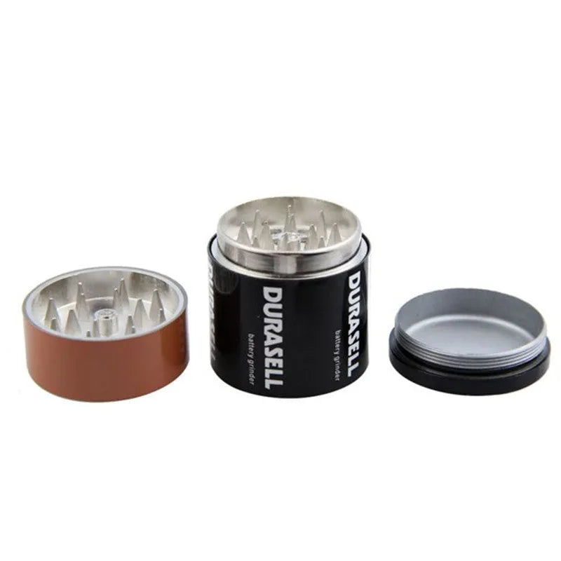 Black zinc alloy 55mm multifunctional grinder with keychain and multiple tool functions