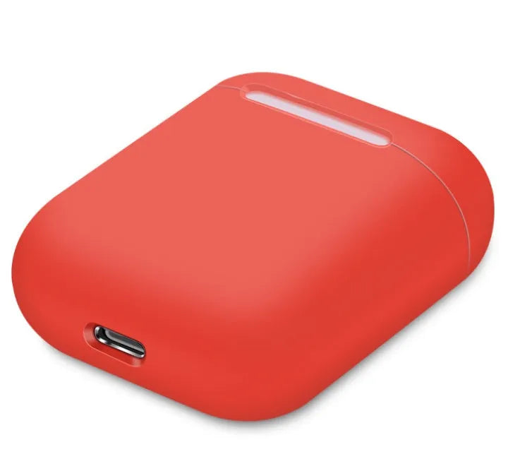 Silicone protective sleeve for AirPods charging case in split design showing colour options