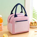 Waterproof Oxford cloth lunch insulation bag with aluminium foil layer in blue colour