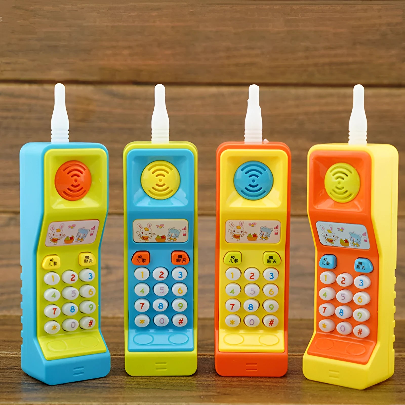 Children's battery-powered cartoon animal toy with sound and light features for age 3.