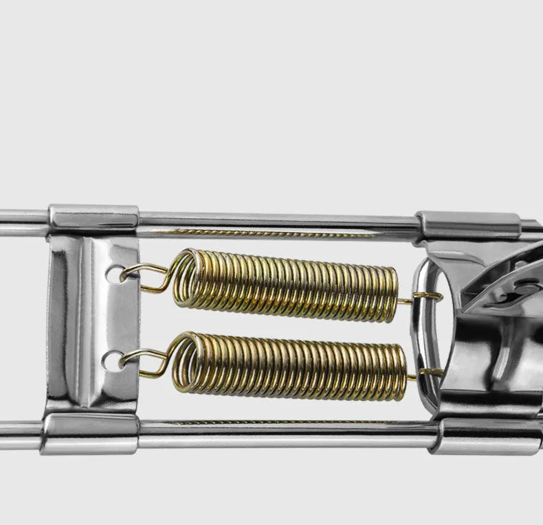 Stainless steel automatic spring fishing rod holder with triangular plug and sensitivity adjustment dial
