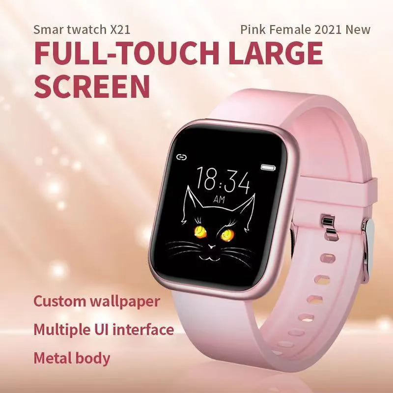 Smart watch with health monitoring features including heart rate, blood pressure and sleep tracking