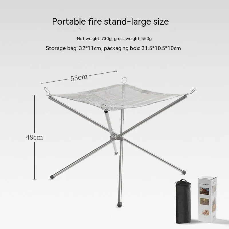 Stainless steel barbecue grill with included cooking net in silver finish