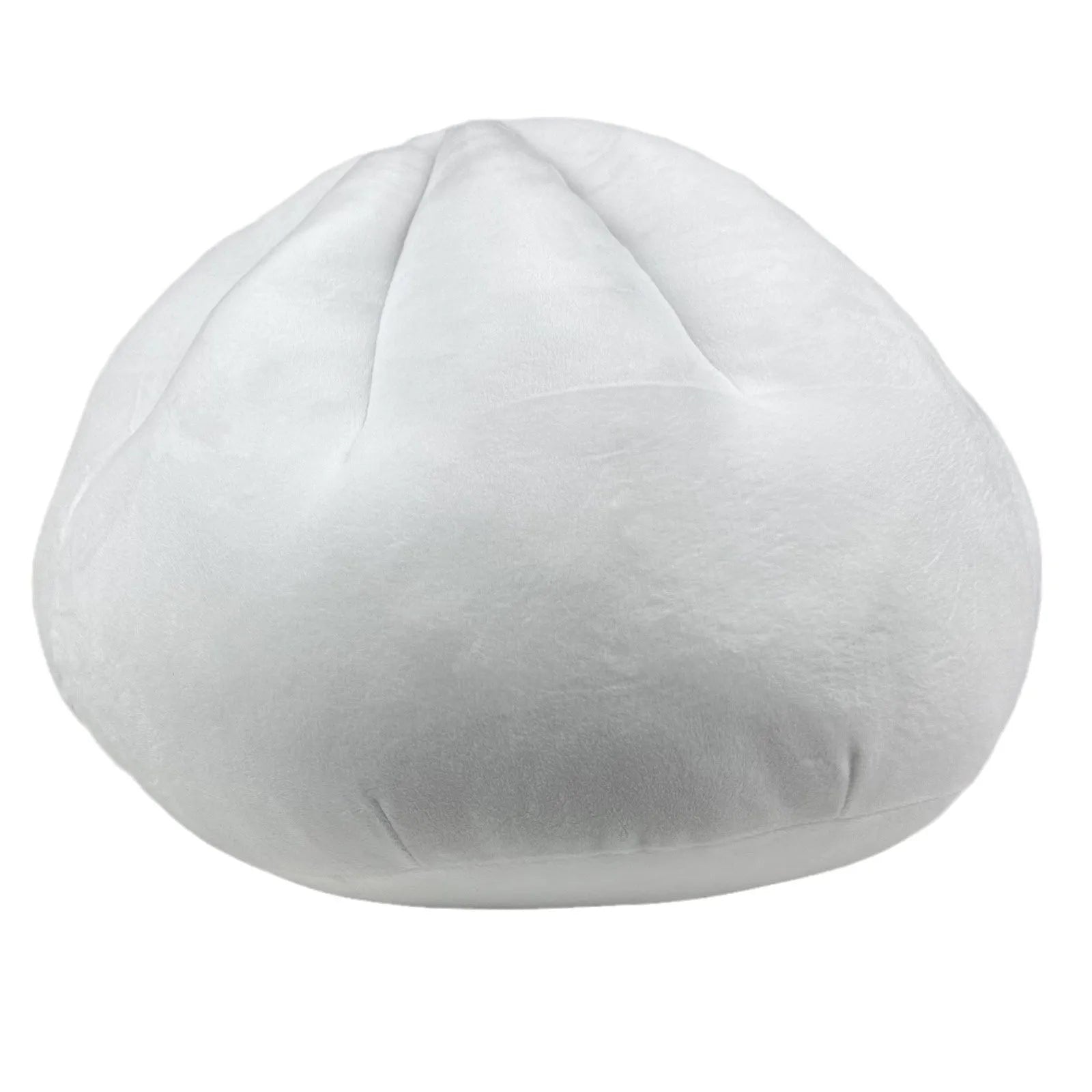 Stuffed bun pillow in steamed meat dumpling shape, 40cm plush fabric novelty cushion