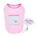 Pink pet cloak scarf vest set on a pet