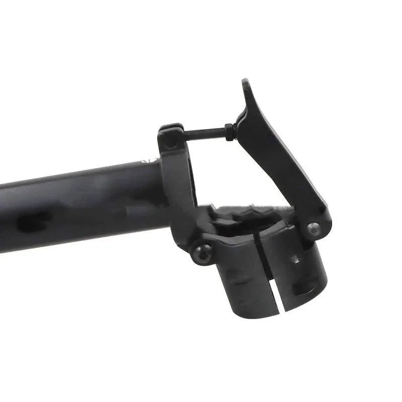Matte black folding upright bar accessory for No. 9 electric scooter on a white background.