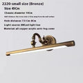 All copper bathroom mirror front lamp with acrylic anti-fog cover and 12W LED strip, 750mm size