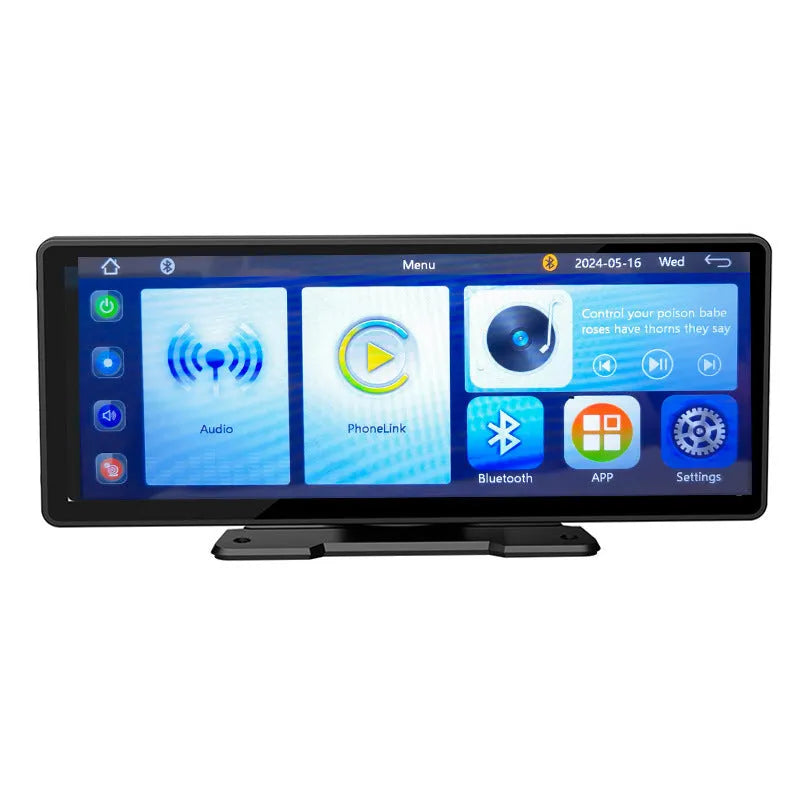 12-inch touchscreen reverse rearview portable car recorder with screen projection and parking surveillance