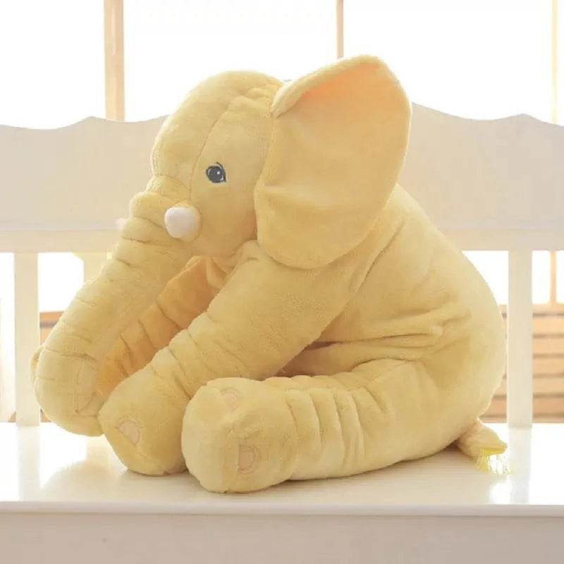 Soft grey elephant plush pillow case for a 40cm or 60cm pillow shell.