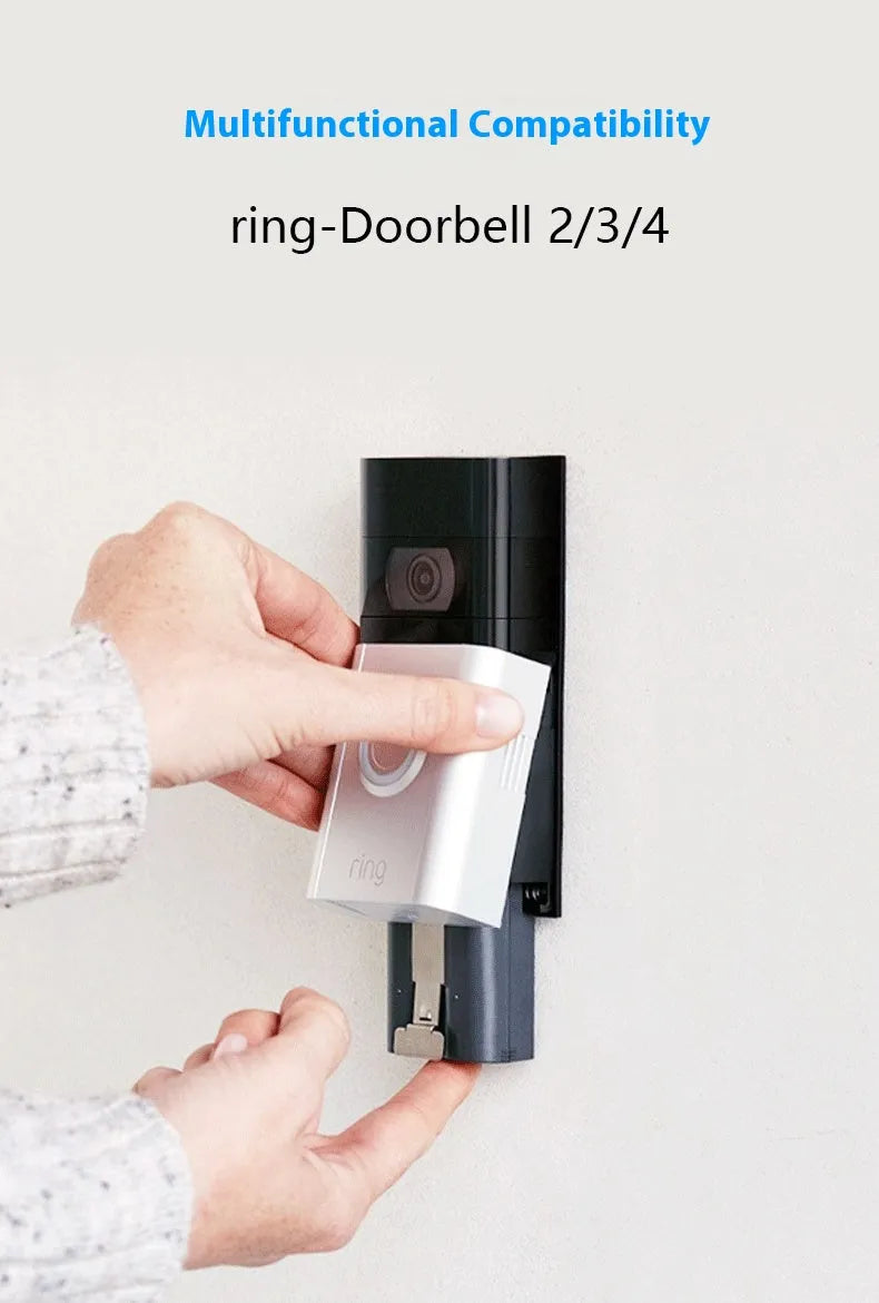 Black rechargeable lithium V4 doorbell battery 6040mAh 3.65V 75x45x50mm for SM002 video doorbell