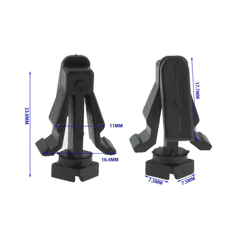 Black plastic bumper cover radiator grille fastening clip for Nissan vehicles