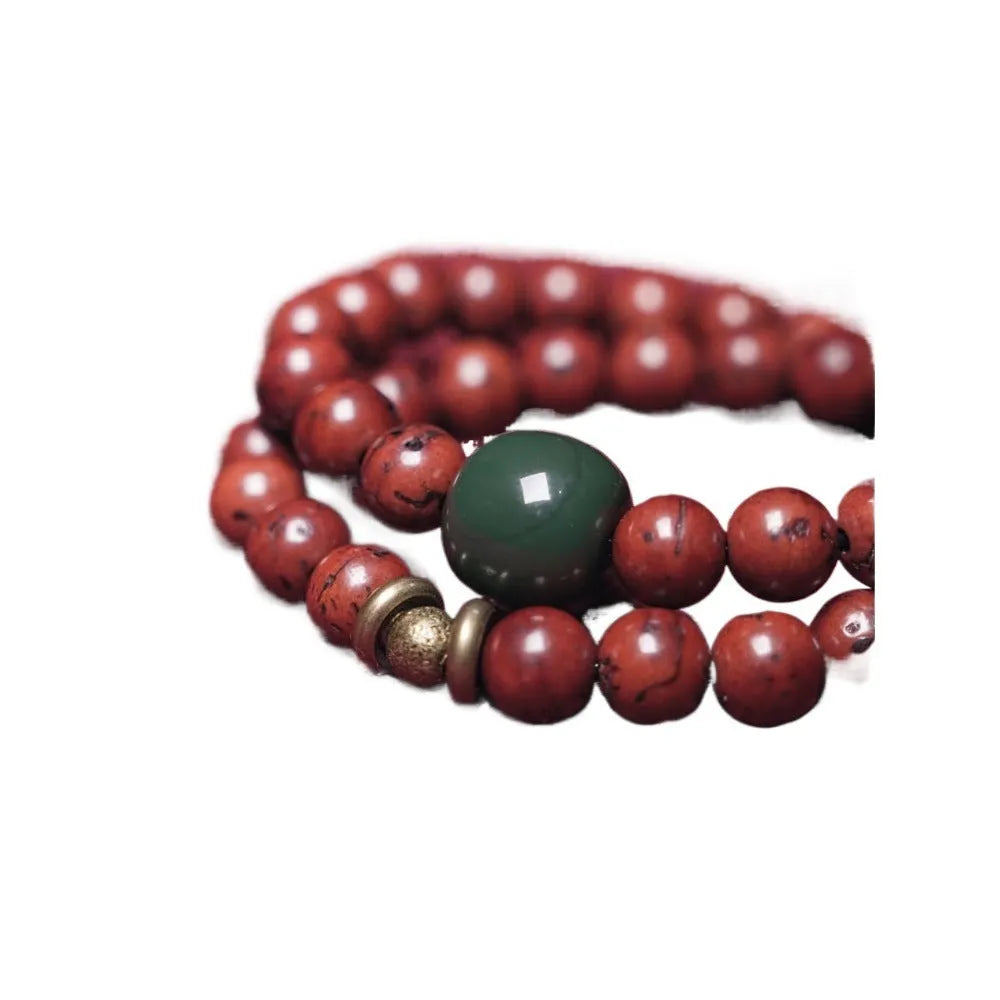 Bodhi double circle bracelet in cartoon style made from natural seeds with manual processing