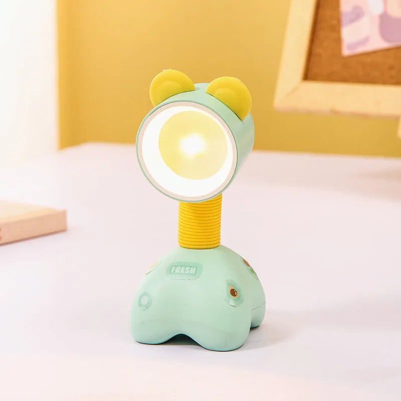 DIY magnetic cartoon desk night light with adjustable lighting in 10.5cm plastic housing