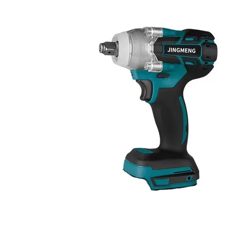 21V brushless electric impact wrench power tool with battery and 12.4mm chuck.