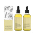 Yellow rosemary essential hair oil in a 60ml bottle for damaged and frizzy hair care.