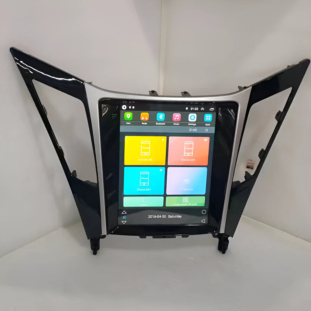 Vertical 9.7-inch Android car navigation touchscreen for 2008 Hyundai Sonata dashboard