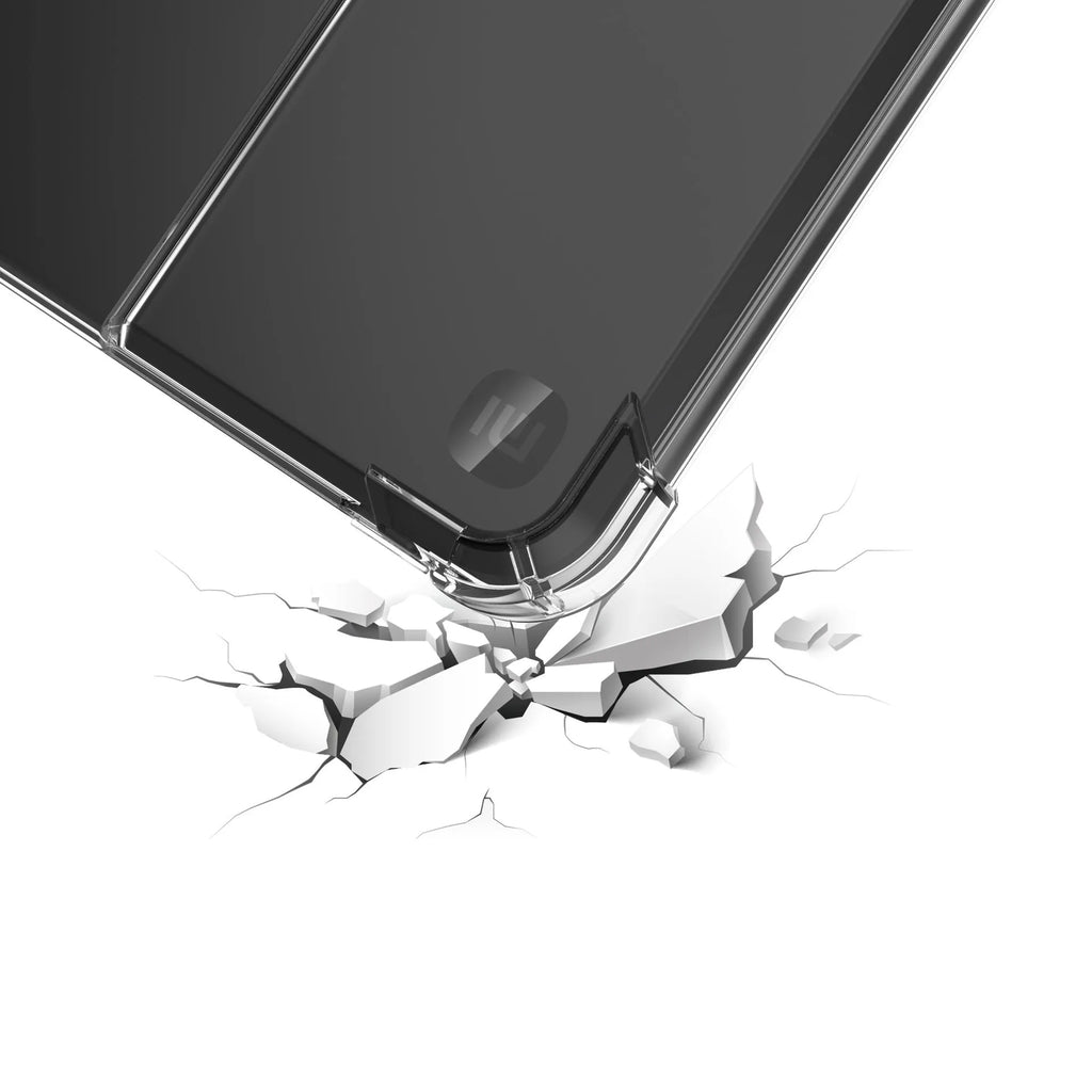 Transparent airbag protective case for 7-inch Xiaomi e-reader showing shockproof TPU construction
