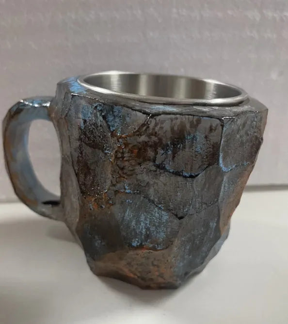 400ml resin mineral crystal coffee mug with handle in multiple colour options