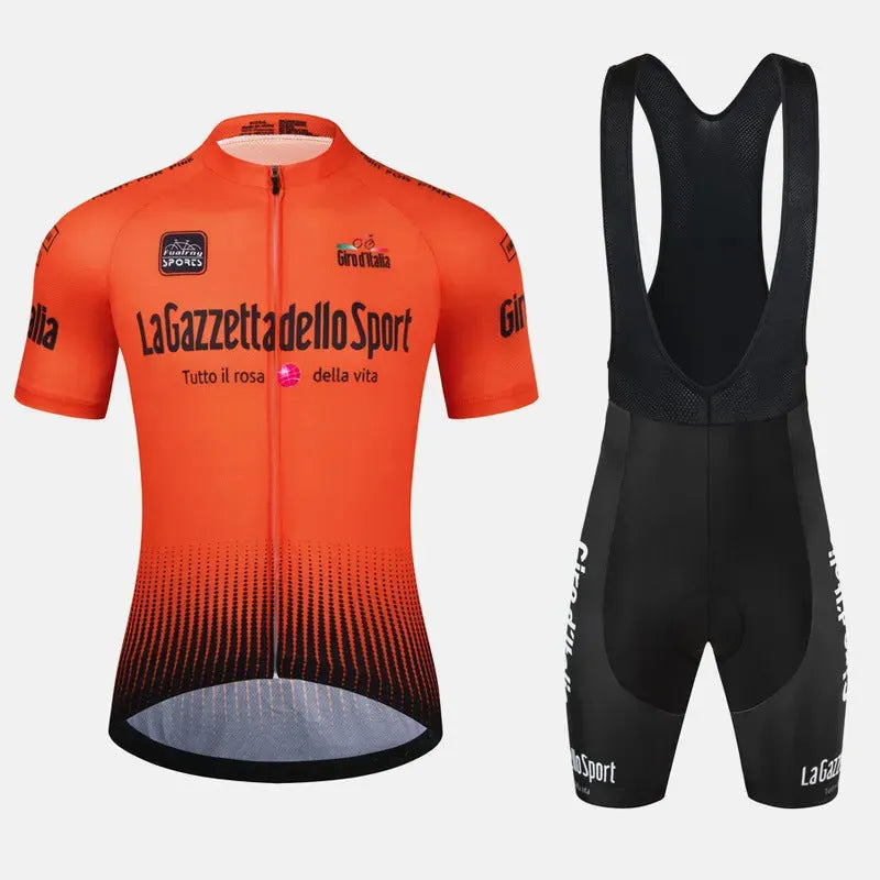 Short sleeve cycling jersey in breathable polyester fabric for summer road biking