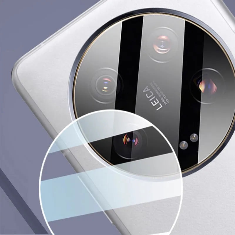 3D transparent arc edge tempered glass camera protective film for Xiaomi 14 series smartphones