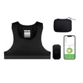 Black GPS football activity tracking vest for men adult cotton blend fabric with spandex