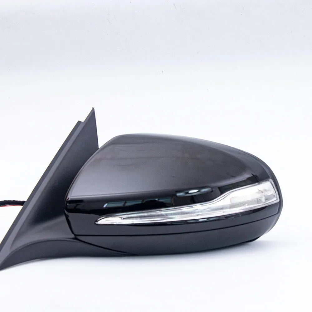 Mercedes W205 C-Class rear view mirror assembly in ABS plastic.