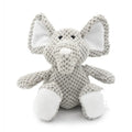 Plush squeaky dog toy in animal shape for chewing and teeth cleaning