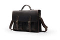 Genuine cowhide leather computer crossbody bag for business travel with anti-theft features