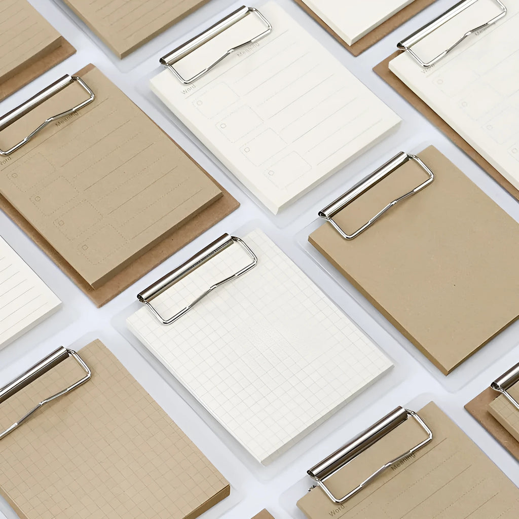 Cowhide pattern sticky note pad with 50 sheets in 98x125mm size showing four cover design options