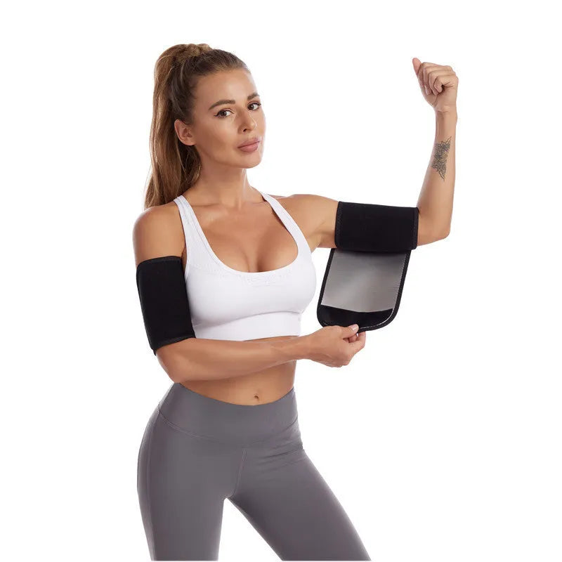 Polyester cotton sweat armband in black silver for running and fitness