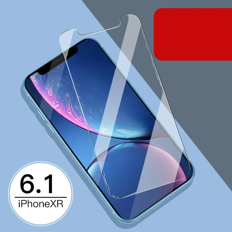 iPhone 11 Pro Max tempered glass screen protector with rear film and front film options.