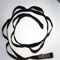 Aerobics yoga stretch belt with chrysanthemum rope marking in black and blue colour option