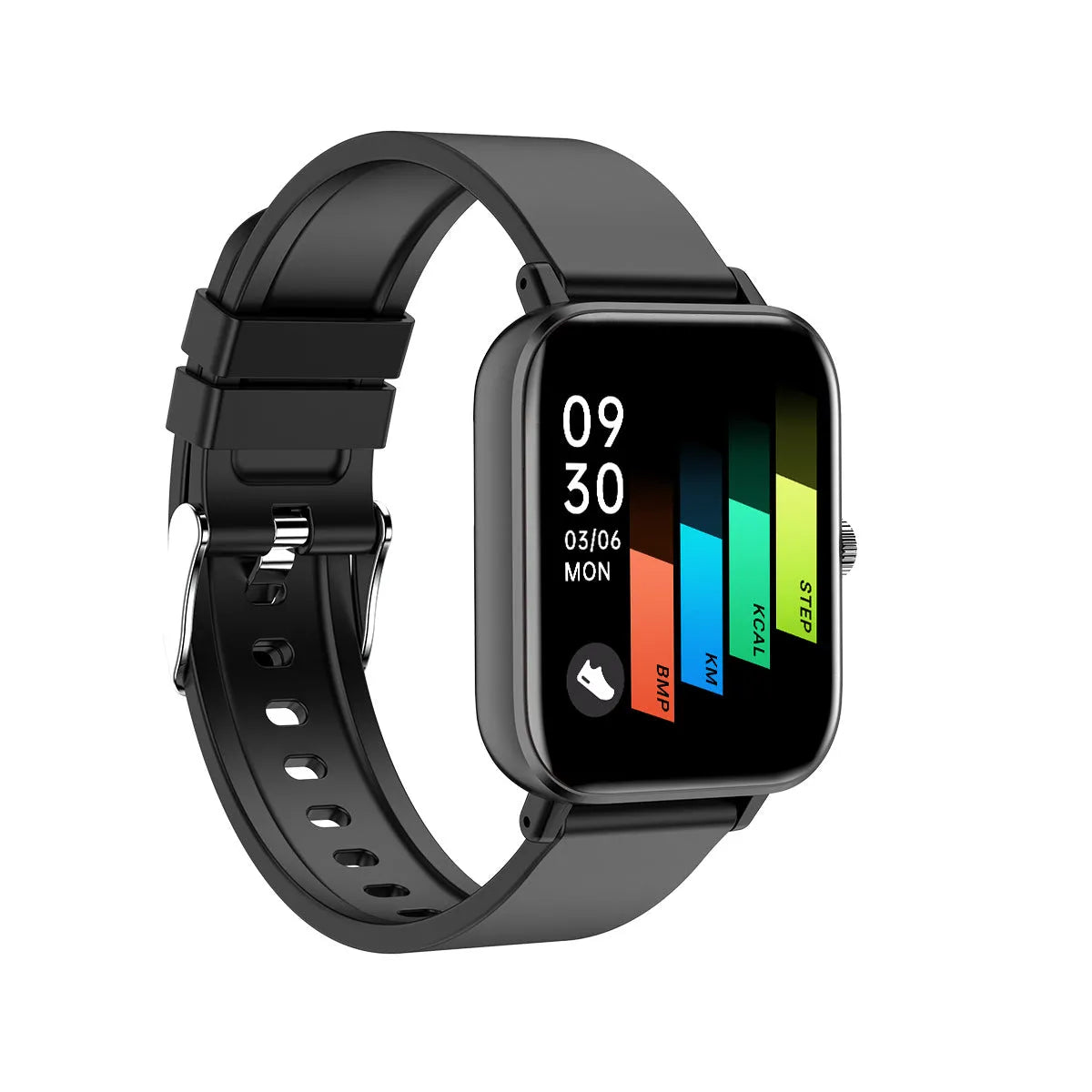 Y30 smartwatch with 1.54 inch TFT screen, Bluetooth call, and health sensors, black colour