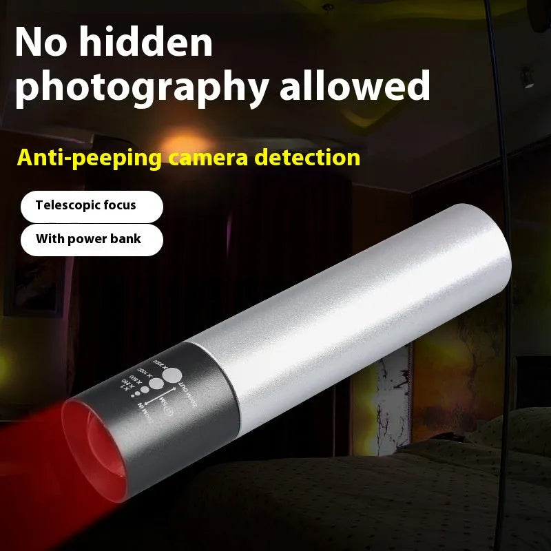 USB rechargeable mosquito repellent lamp with red light in black aluminium housing