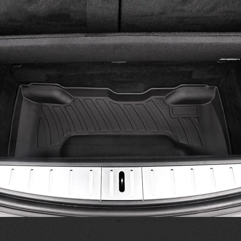 Rubber floor mat with TPE footrest for Tesla Model 3, Y, X, and S cars