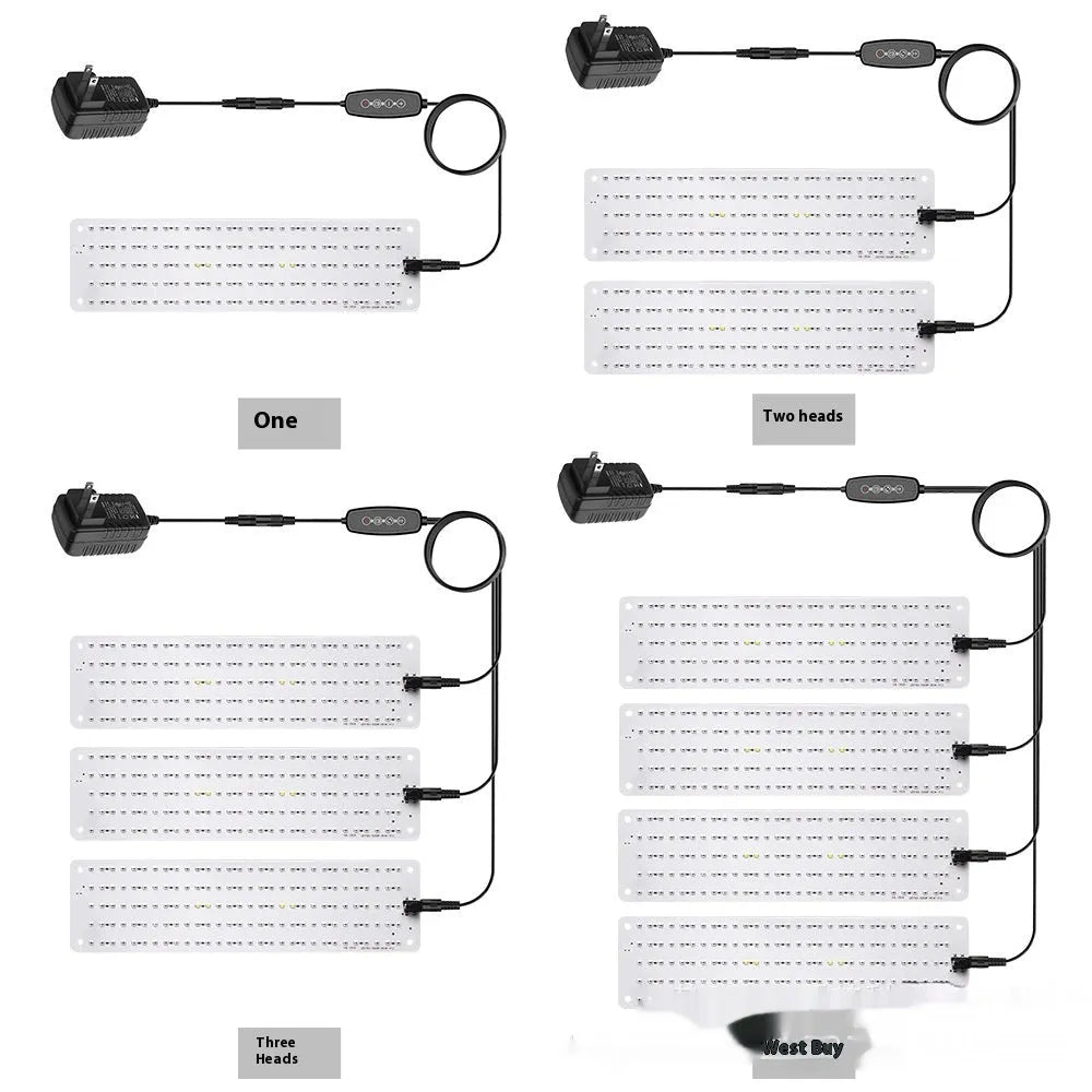 Plant growth full spectrum fluorescent fixture with 150 LED beads in PC shell for greenhouse seedling use