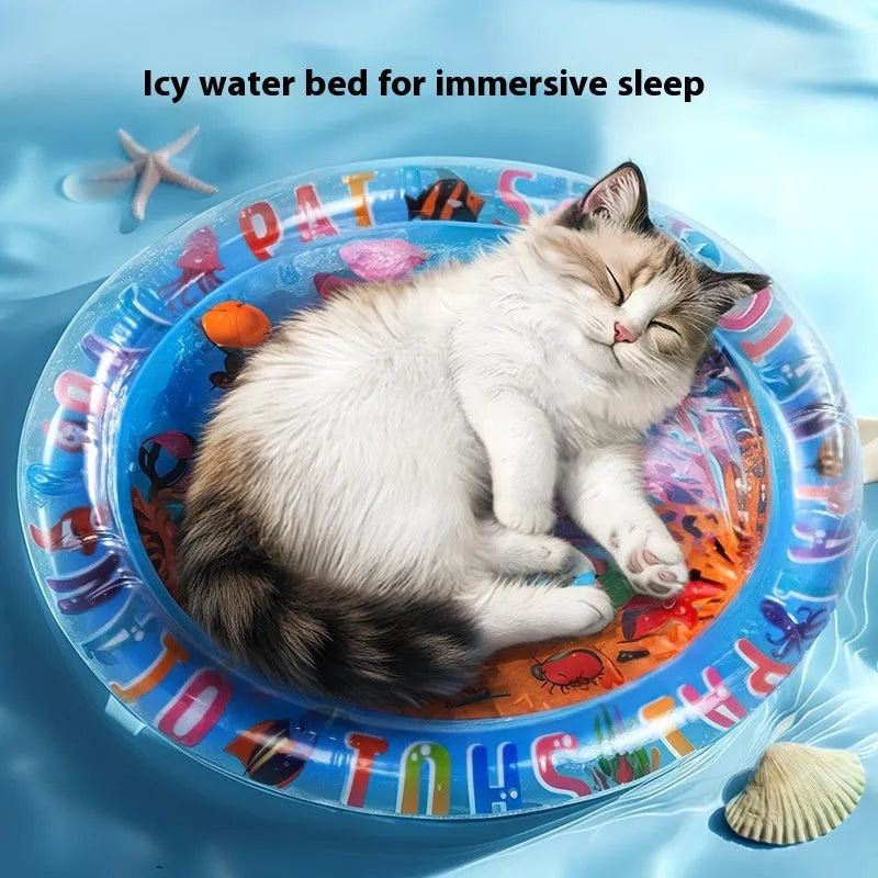 65cm PVC inflatable water cooling cushion for cats in Dolphin or Shark design