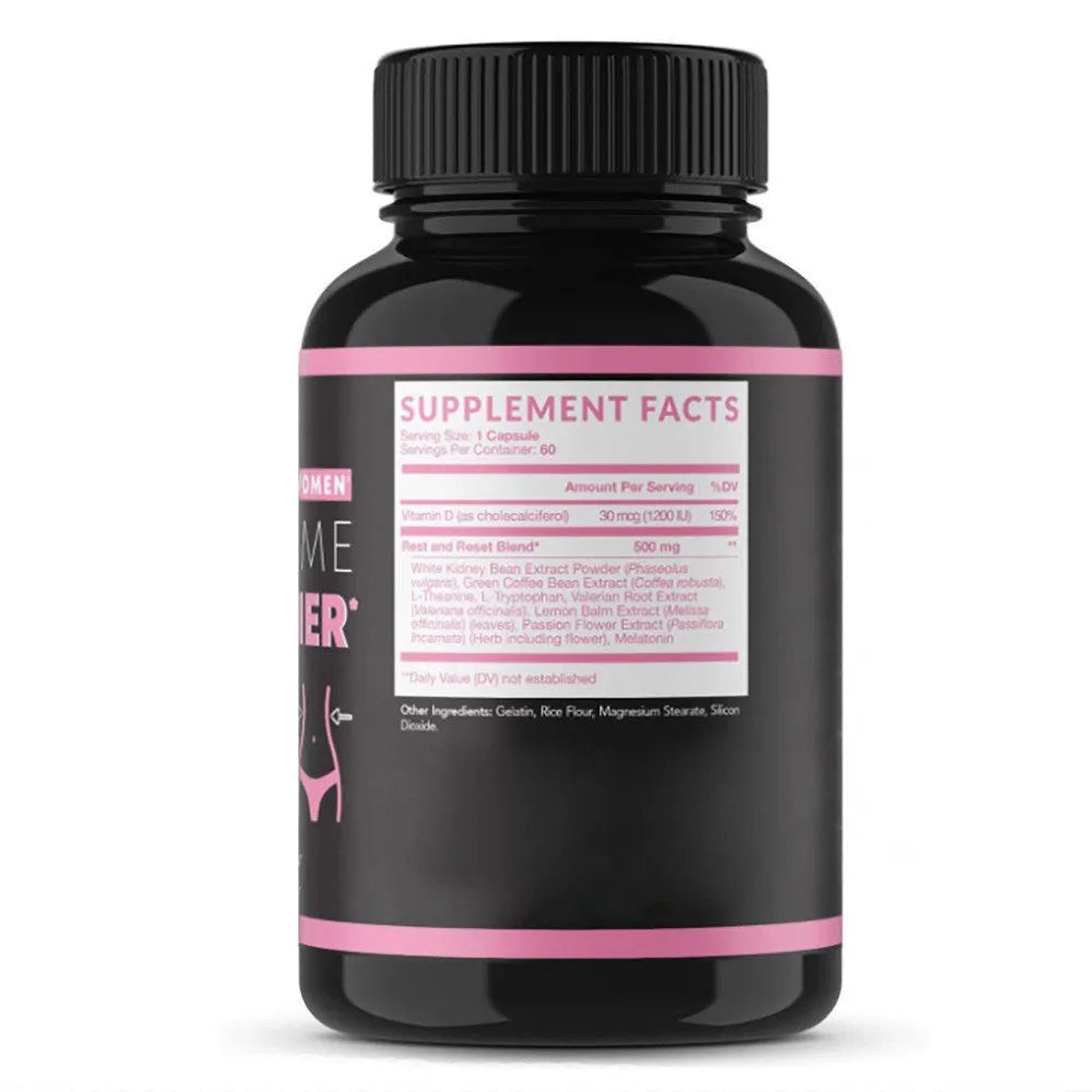 L-Carnitine capsules with white kidney bean extraction dietary supplement bottle containing 60 capsules