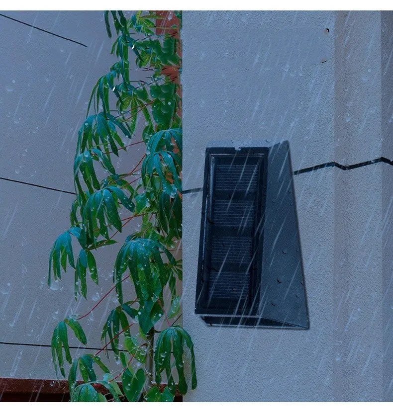 Solar garden wall light with IP65 waterproof rating and LED up-and-down glow for outdoor decoration