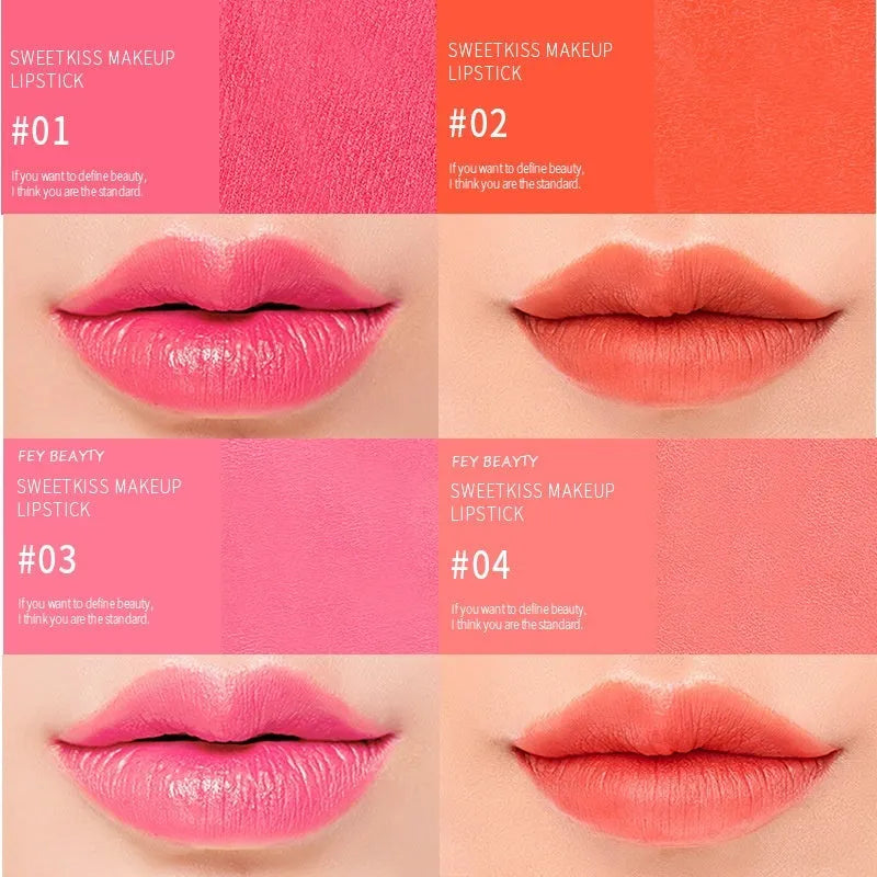 Fey Beauty Moisturising Lipstick in shades like Cameo Brown and Milk Tea Colour, 3.8g.