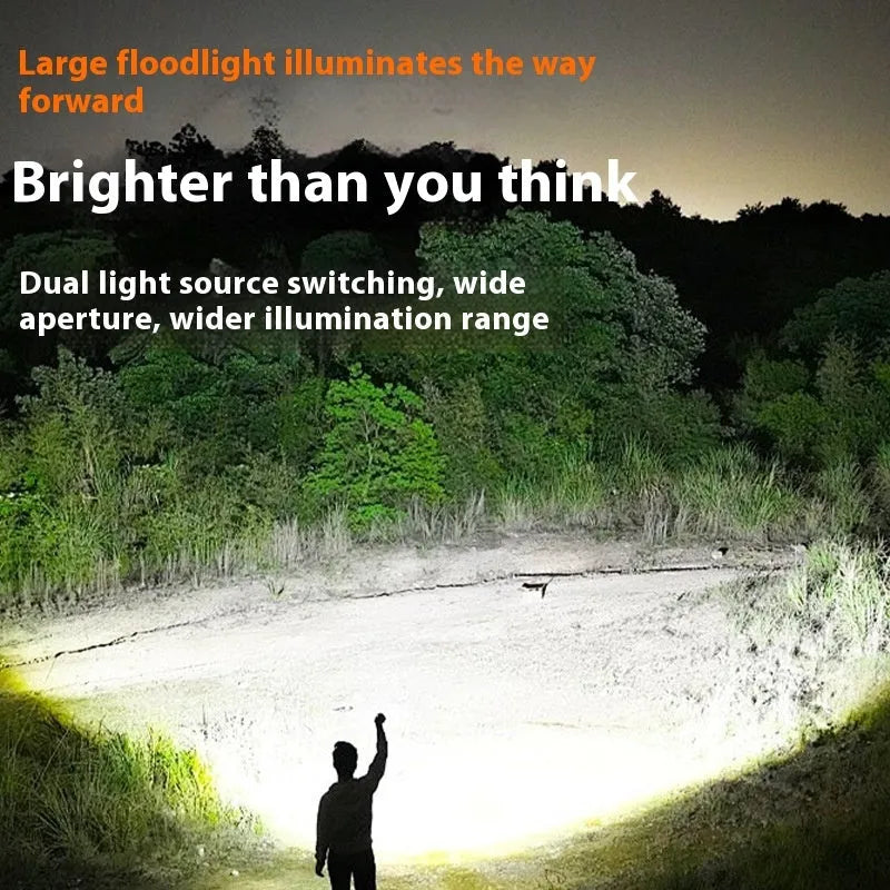 TYPE-C rechargeable aluminium alloy bicycle headlight with quick-release mounting base