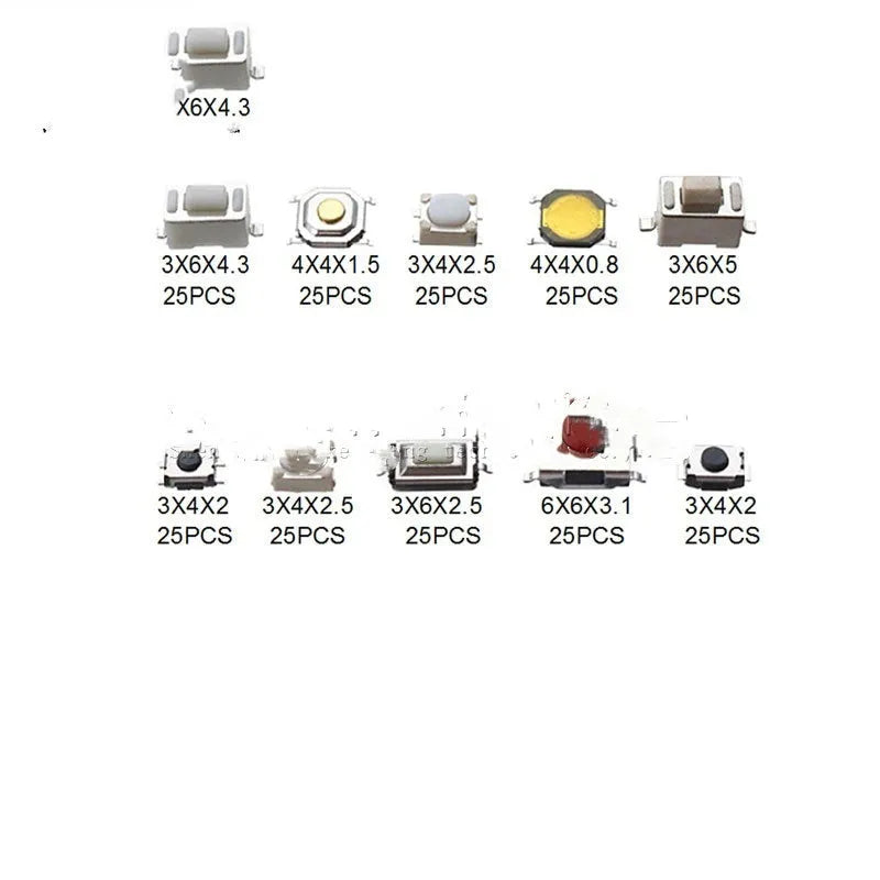 250 piece car patch button touch switch kit in boxed packaging for automotive electrical repairs