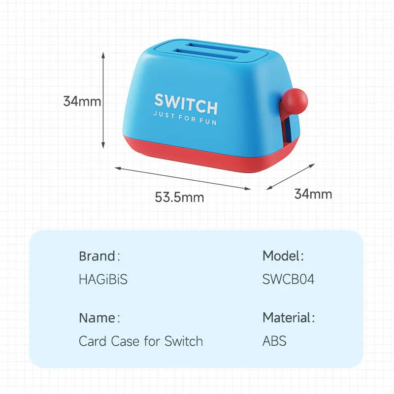 Green Switch game card storage box with silicone base on a table