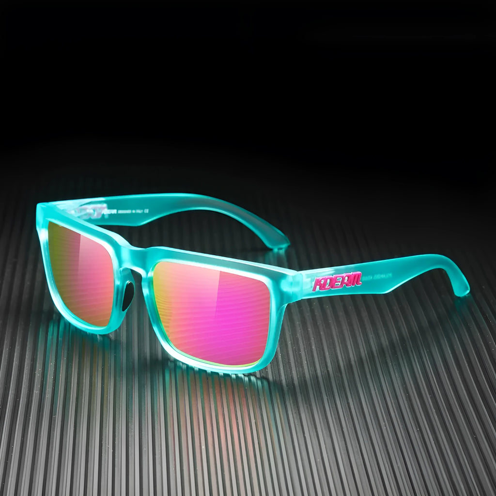 Square polarized sunglasses with TAC lenses and PC frame available in multiple colours