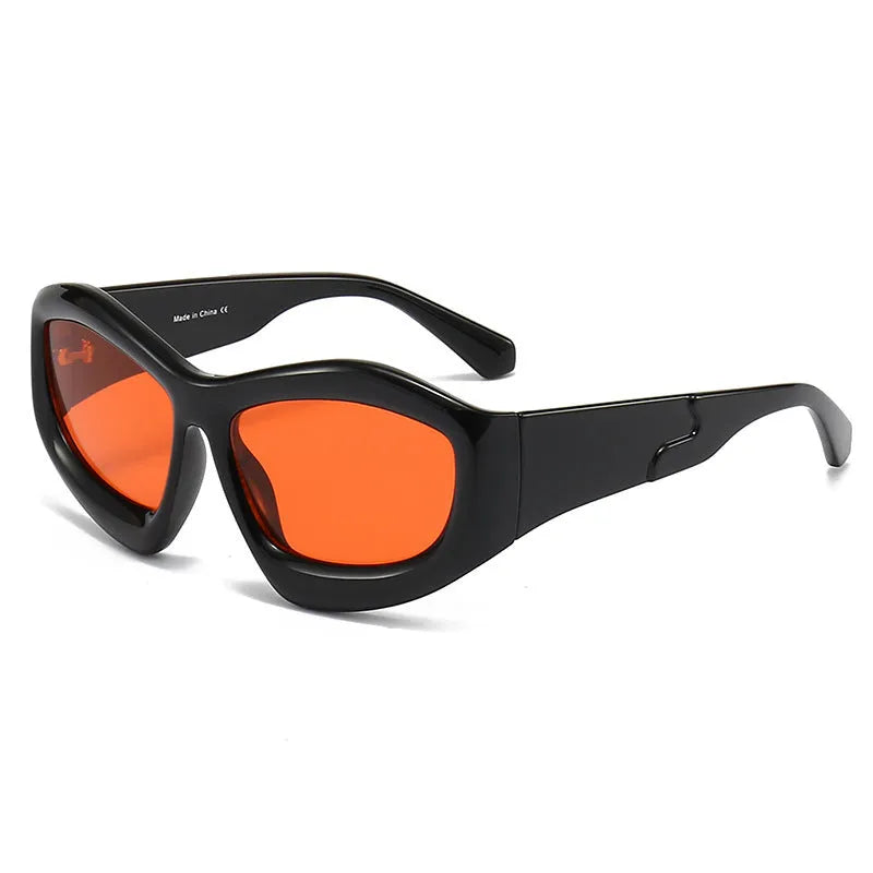 Concave shape bubble lens sunglasses with UV protection in multiple frame colours for outdoor activities