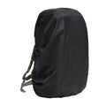 Army green backpack rain cover shown unfolded, suitable for an 80-litre pack.