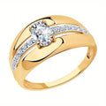 Gold zinc alloy party ring on plain background simple style