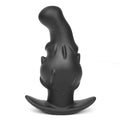 Unisex liquid silicone adult masturbator toy in black, gold, or purple colour, shown with S, M, L, XL size options.